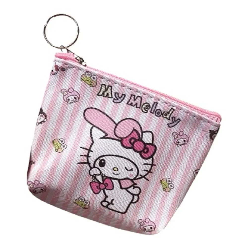 🤯5/$25🤯 My Melody Pink Striped Coin Purse Keychain